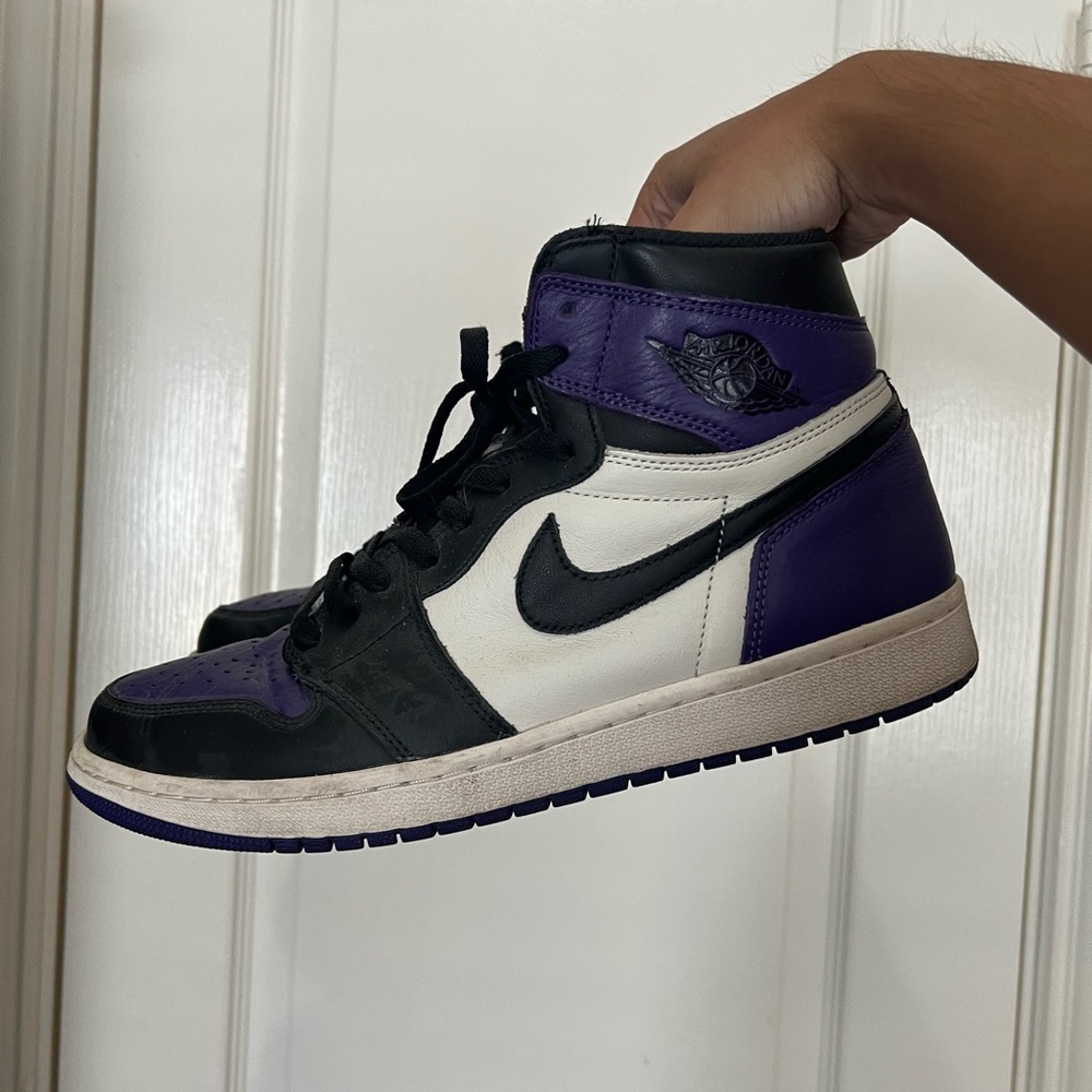 Jordan Black and Purple Sneakers